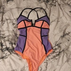 NWOT coral purple bathingsuit